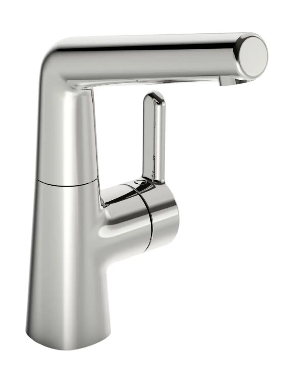 Einhebelmischer aus Chrom mit einer schlichten, ergonomischen Form. Hersteller ist HANSA. Geeignet für Waschtische.
